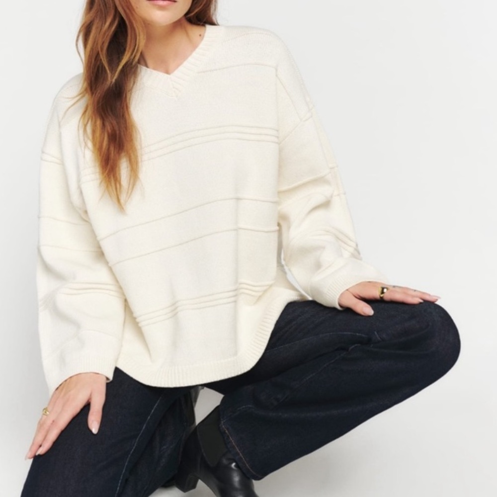 Reformation Oversized Sweater- Ivory/Cream